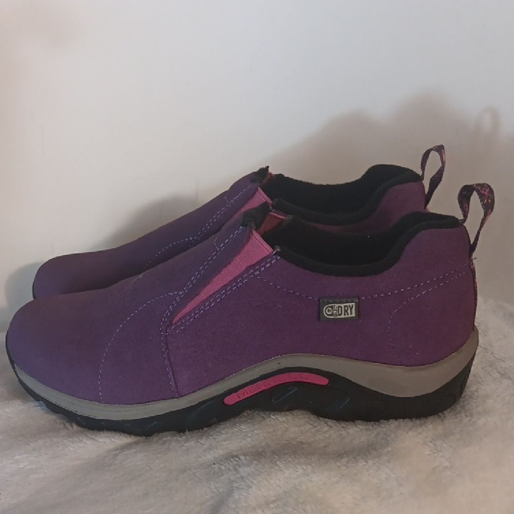 Merrell Kid's Purple Jungle Moc Frosty Waterproof Unisex Slip-On Shoes